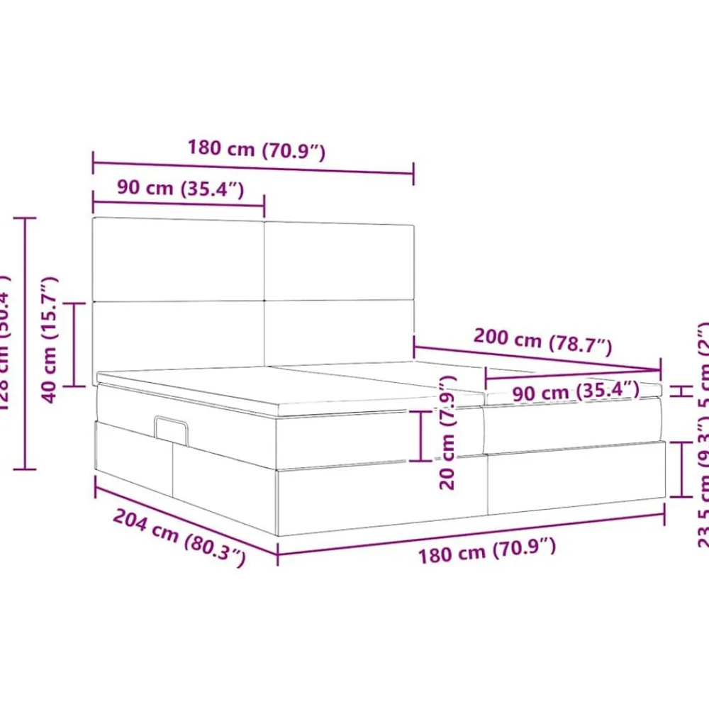 vidaXL Cama con almacenamiento 180 x 200 cm Cuero sintético Azul Sale