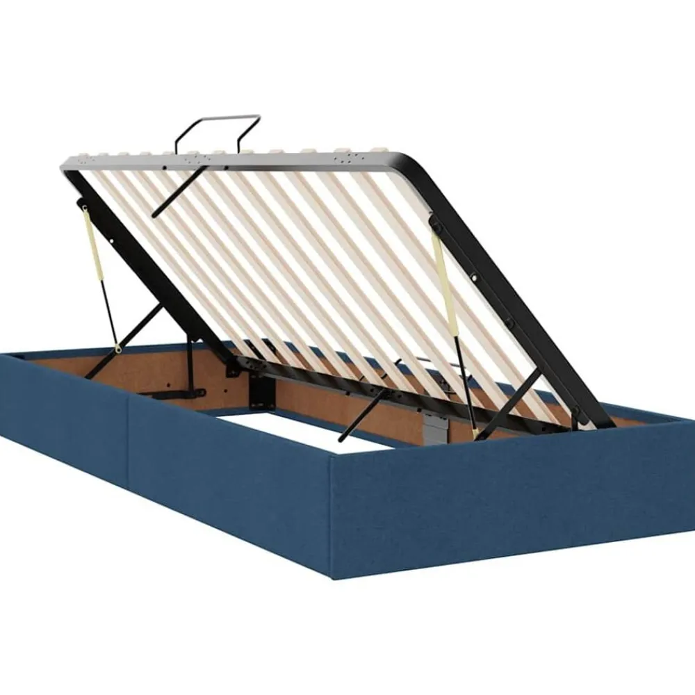 vidaXL Cama con almacenamiento 180 x 200 cm Cuero sintético Azul Sale