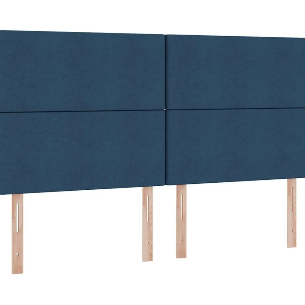 vidaXL Cama con almacenamiento 180 x 200 cm Cuero sintético Azul Sale