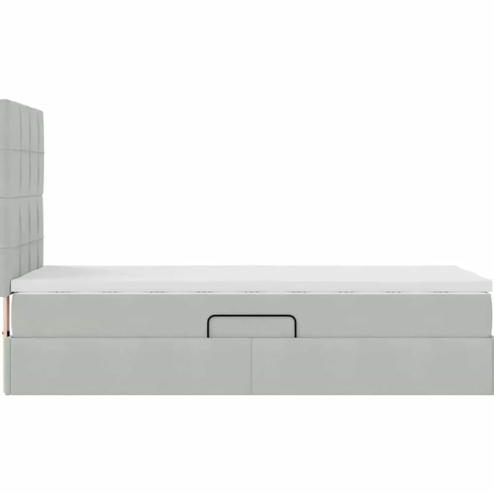 vidaXL Camas Y Accesorios-Cama con almacenamiento y LED 90 x 190 cm Terciopelo