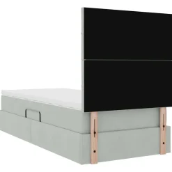 vidaXL Camas Y Accesorios-Cama con almacenamiento y LED 90 x 190 cm Terciopelo