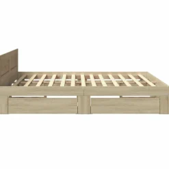 vidaXL Camas Y Accesorios-Cama con cabecero madera de ingeniería 200x200 cm