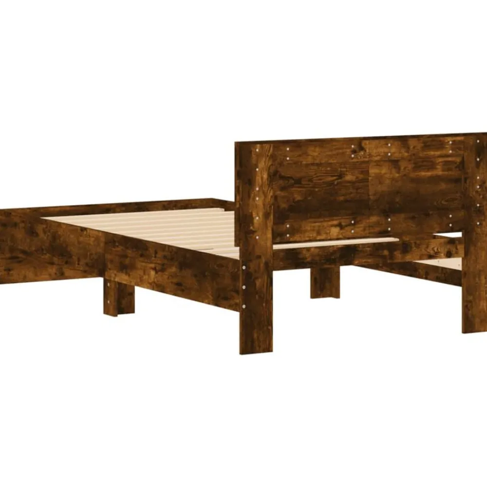 vidaXL Camas Y Accesorios-Cama con cabecero madera de ingeniería 100x200 cm