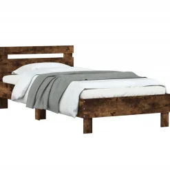 vidaXL Camas Y Accesorios-Cama con cabecero madera de ingeniería 100x200 cm