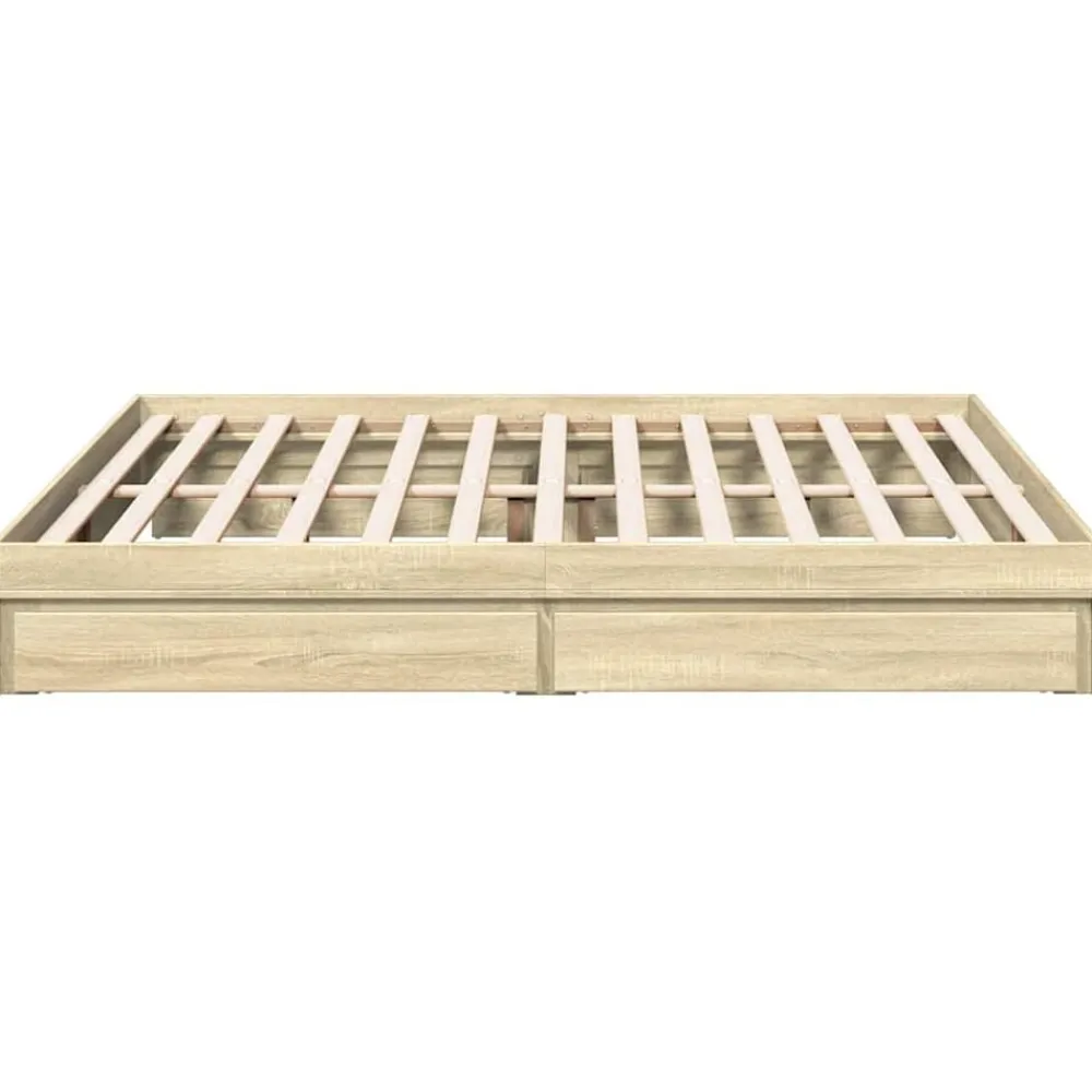 vidaXL Camas Y Accesorios-Cama con cajones madera ingeniería 180x200 cm