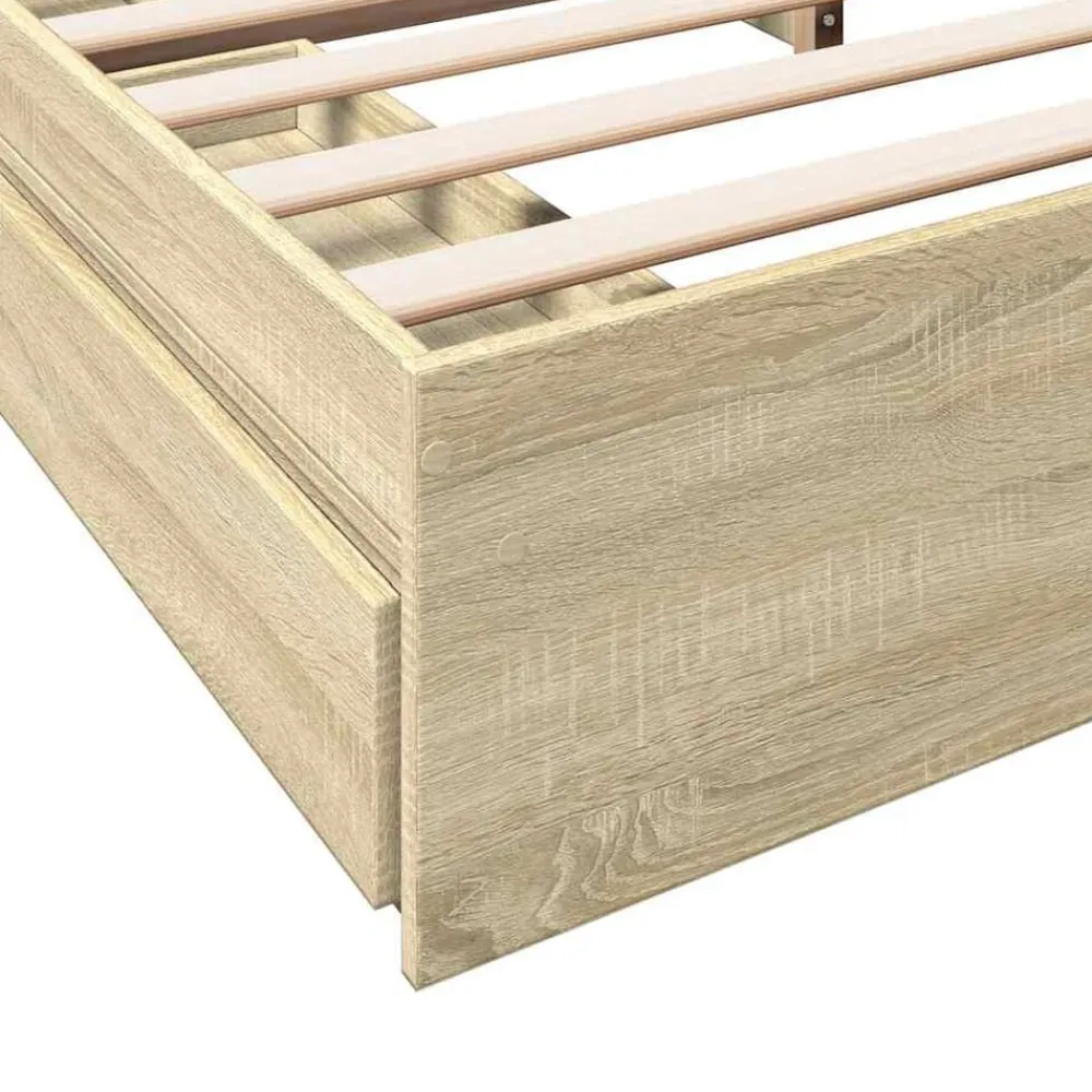 vidaXL Camas Y Accesorios-Cama con cajones madera ingeniería 180x200 cm