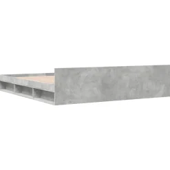 vidaXL Cama con cajones madera ingeniería gris hormigón 200x200 cm Gris hormig&oacute;n Sale