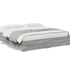 vidaXL Camas Y Accesorios-Cama con cajones madera ingeniería 200x200 cm