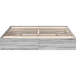 vidaXL Cama con cajones madera ingeniería 200x200 cm Gris sonoma