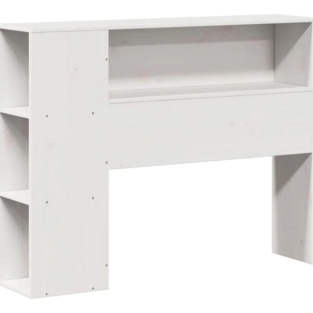 vidaXL Cama con estantería sin colchón madera maciza blanca 75x190 cm Blanco Hot