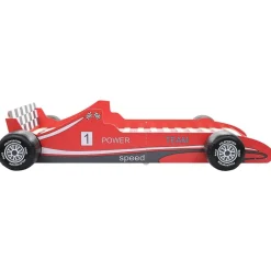 vidaXL Cama con forma de coche de carreras para niños 90x200 cm roja Rojo Sale