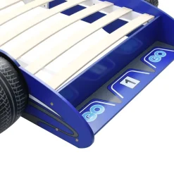Niños vidaXL Mobiliario Para Bebés Y Niños Pequeños-Cama con forma de coche de carreras para niños 90x200 cm