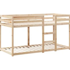 vidaXL Cama con techo madera maciza de pino 80x200 cm Natural Hot