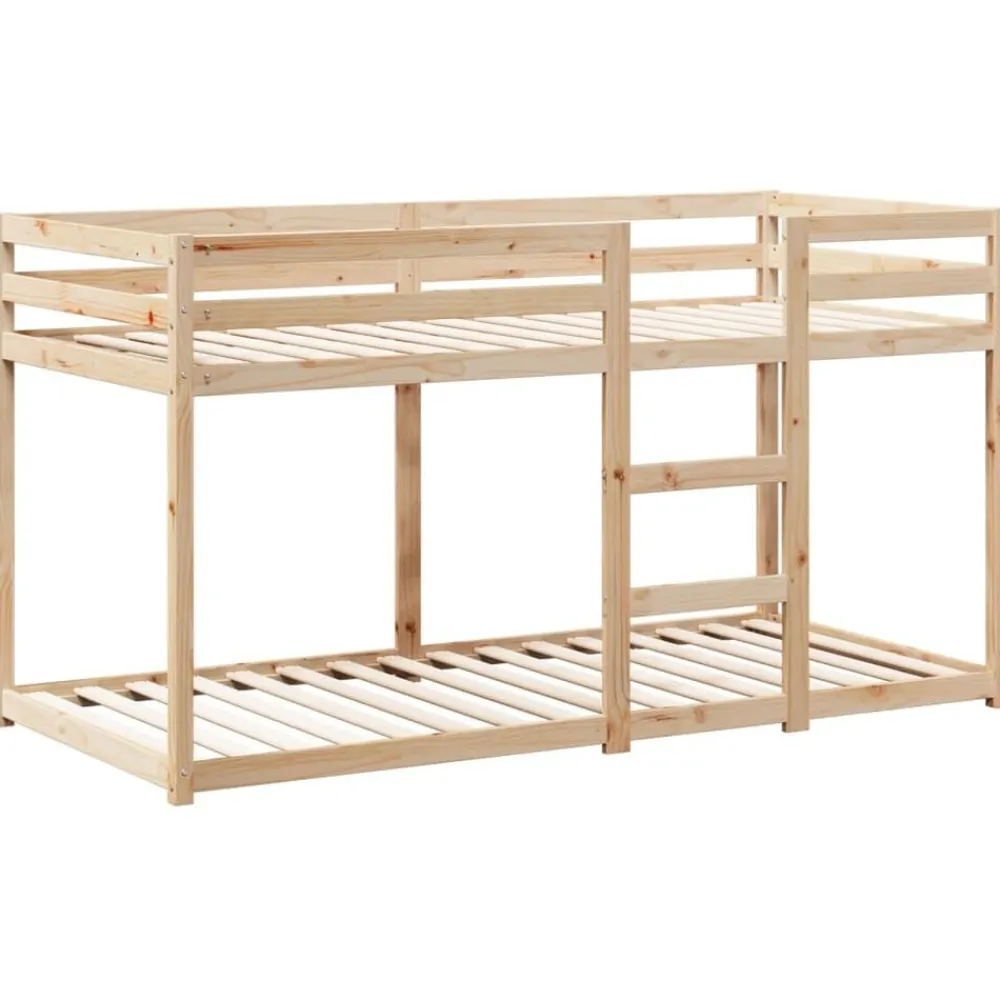 vidaXL Cama con techo madera maciza de pino 80x200 cm Natural Hot