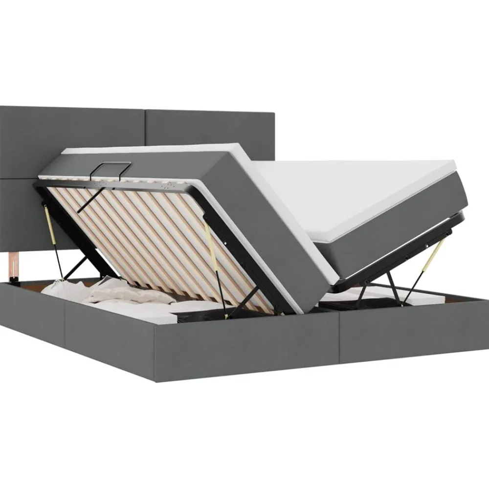 vidaXL Conjuntos De Muebles-Cama con tira de luces LED 180 x 200 cm tela