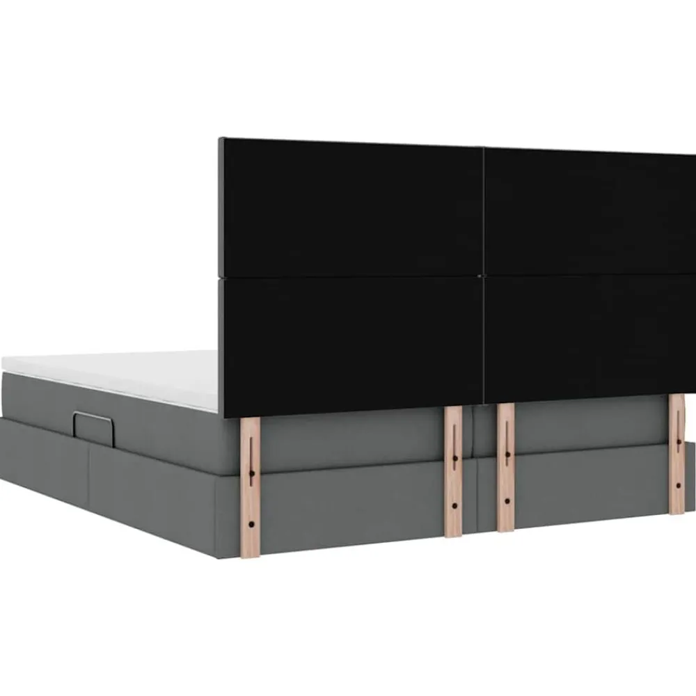 vidaXL Conjuntos De Muebles-Cama con tira de luces LED 180 x 200 cm tela