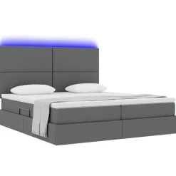 vidaXL Conjuntos De Muebles-Cama con tira de luces LED 180 x 200 cm tela