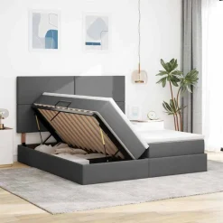 vidaXL Conjuntos De Muebles-Cama con tira de luces LED 180 x 200 cm tela