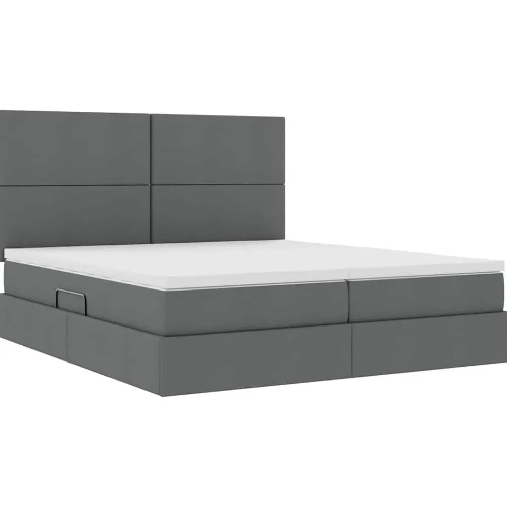 vidaXL Conjuntos De Muebles-Cama con tira de luces LED 180 x 200 cm tela