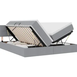 vidaXL Conjuntos De Muebles-Cama con tira de luces LED 180 x 200 cm tela
