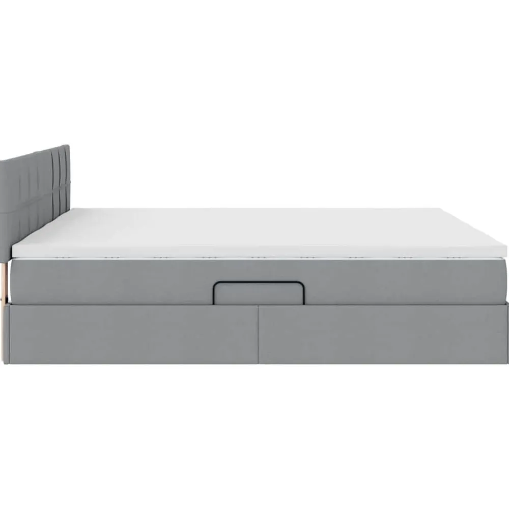 vidaXL Conjuntos De Muebles-Cama con tira de luces LED 180 x 200 cm tela