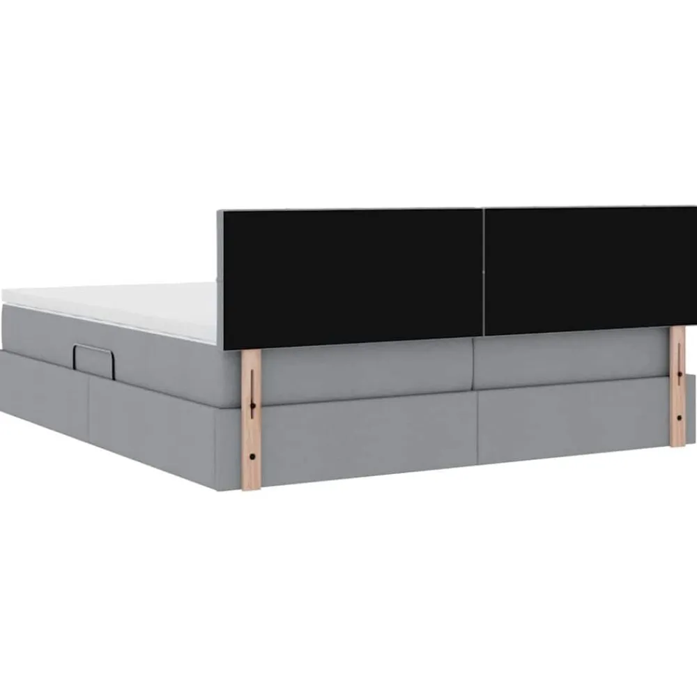 vidaXL Conjuntos De Muebles-Cama con tira de luces LED 180 x 200 cm tela