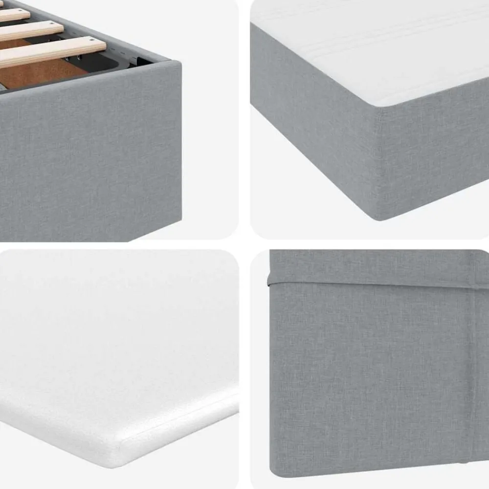 vidaXL Conjuntos De Muebles-Cama con tira de luces LED 180 x 200 cm tela