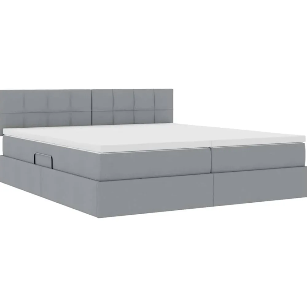 vidaXL Conjuntos De Muebles-Cama con tira de luces LED 180 x 200 cm tela