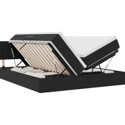 vidaXL Conjuntos De Muebles-Cama con tiras LED con cabecera 180 x 200 cm Terciopelo