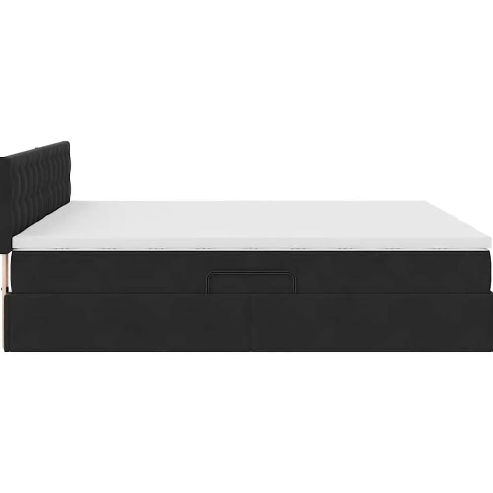 vidaXL Conjuntos De Muebles-Cama con tiras LED con cabecera 180 x 200 cm Terciopelo