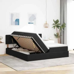 vidaXL Conjuntos De Muebles-Cama con tiras LED con cabecera 180 x 200 cm Terciopelo