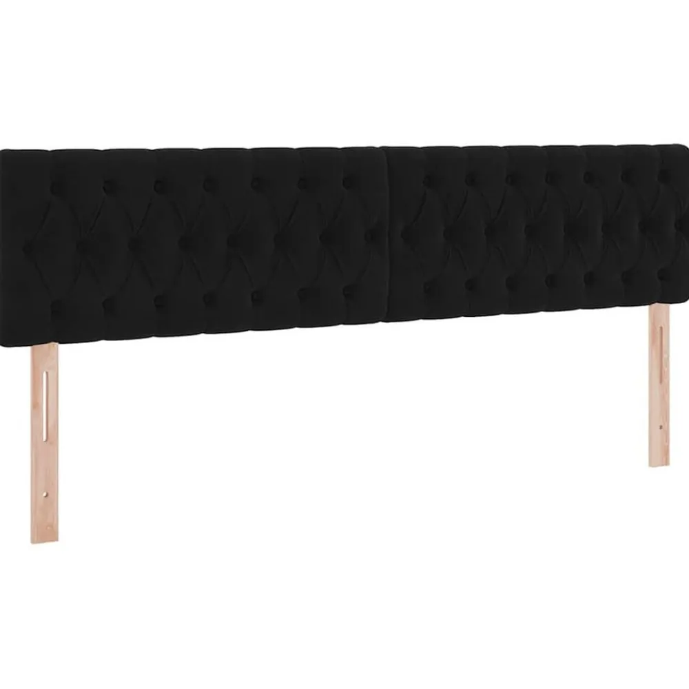 vidaXL Conjuntos De Muebles-Cama con tiras LED con cabecera 180 x 200 cm Terciopelo