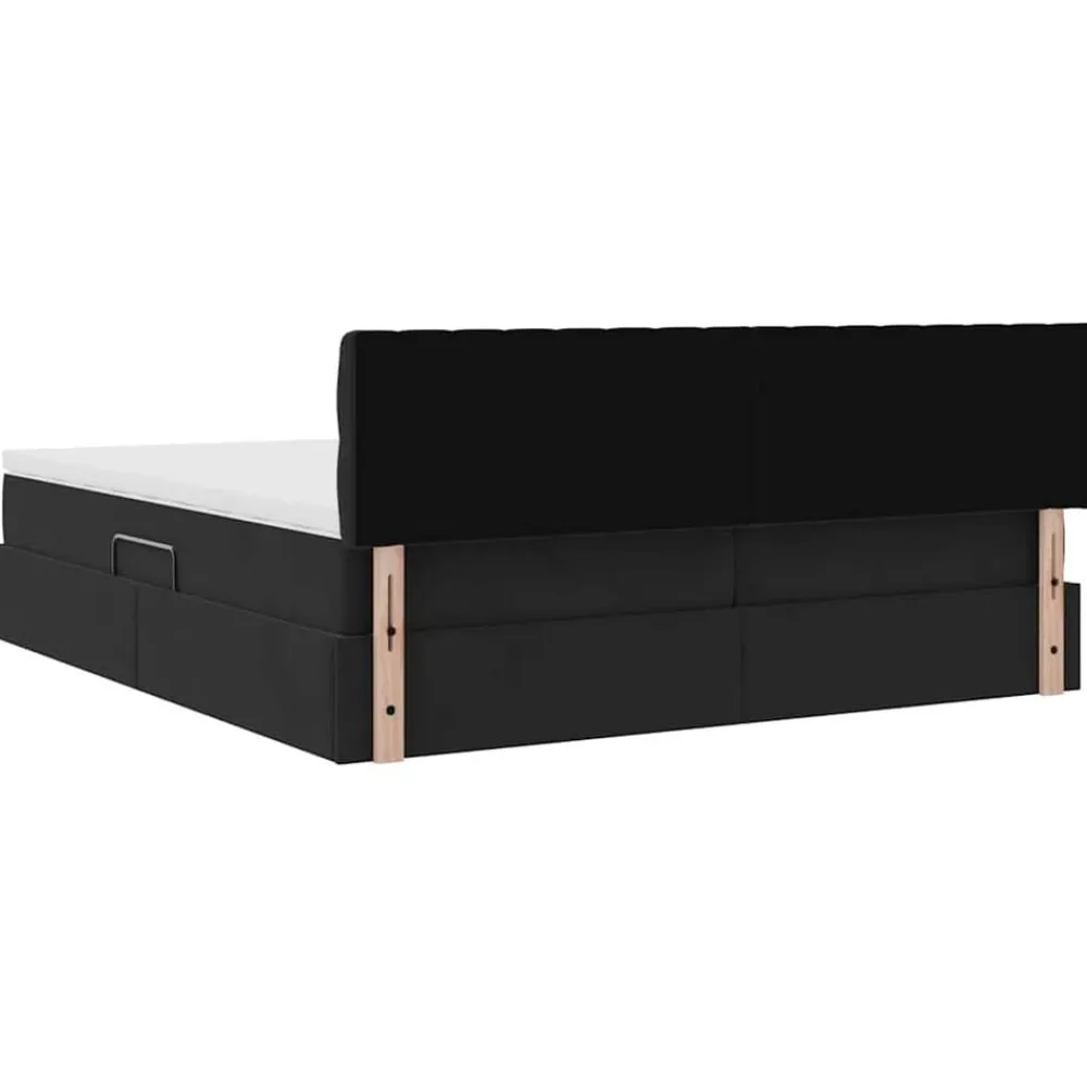 vidaXL Conjuntos De Muebles-Cama con tiras LED con cabecera 180 x 200 cm Terciopelo