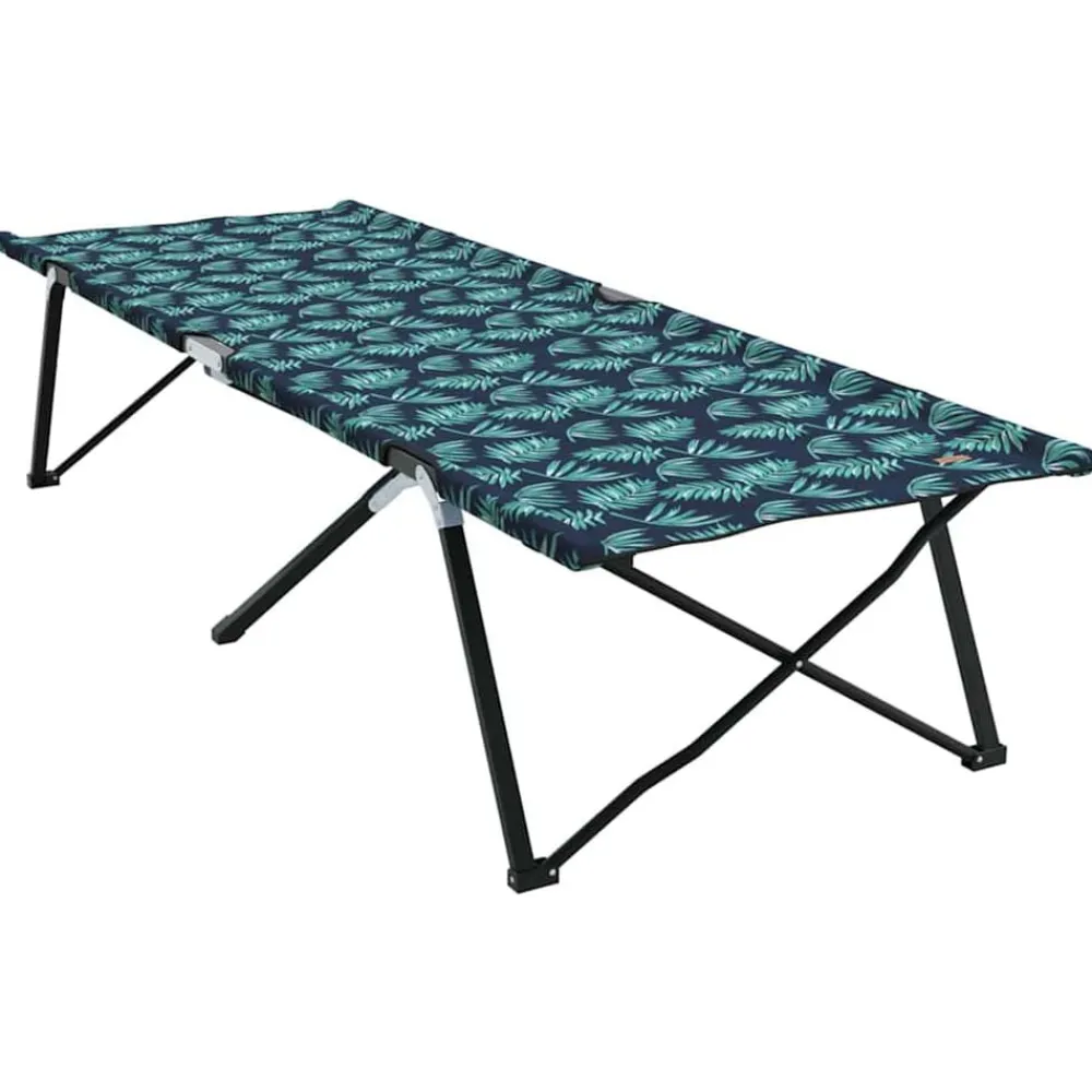 vidaXL Actividades Al Aire Libre-Cama de Camping Plegable Bosque 206 x 76 x 74 cm Oxford y acero