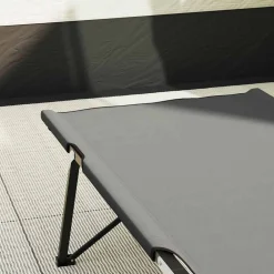 vidaXL Actividades Al Aire Libre-Cama de Camping Plegable 206 x 76 x 74 cm Oxford y acero