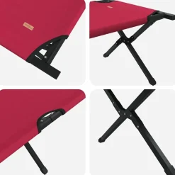 vidaXL Cama de Camping Plegable 193 x 69 x 45 cm Tela Oxford Rojo Best