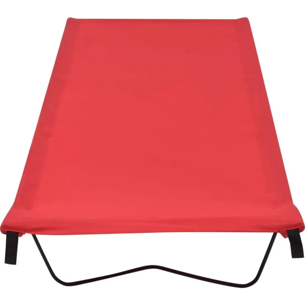 vidaXL Actividades Al Aire Libre-Cama de camping tela Oxford y acero roja 180x60x19 cm