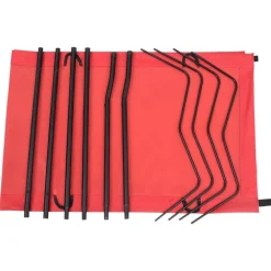 vidaXL Actividades Al Aire Libre-Cama de camping tela Oxford y acero roja 180x60x19 cm
