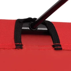 vidaXL Actividades Al Aire Libre-Cama de camping tela Oxford y acero roja 180x60x19 cm