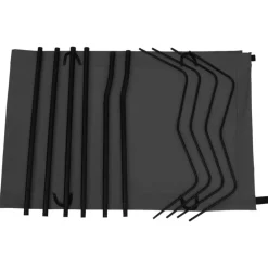 vidaXL Cama de camping tela Oxford y acero 180x60x19 cm Negro Sale