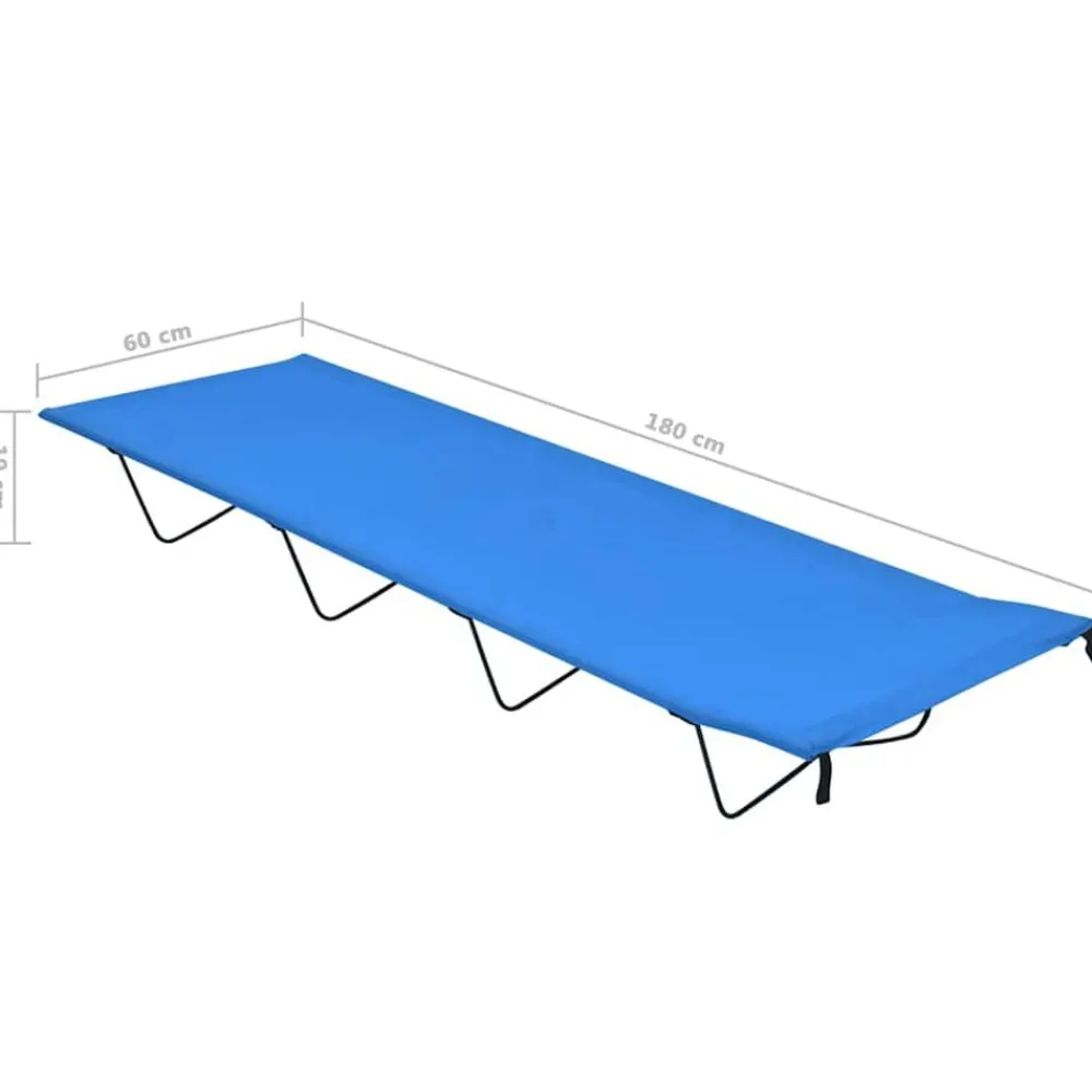 vidaXL Actividades Al Aire Libre-Cama de camping tela Oxford y acero 180x60x19 cm