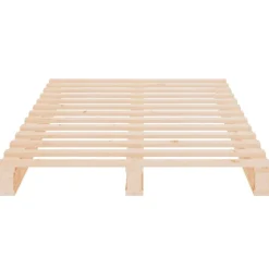 vidaXL Camas Y Accesorios-Cama de palets de madera maciza de pino 90x200 c