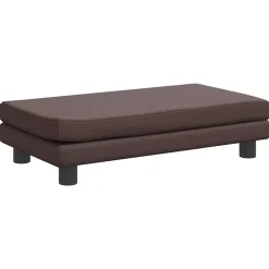 vidaXL Productos Para Mascotas-Cama de perros con extensión cuero sintético marrón 100x50x30cm