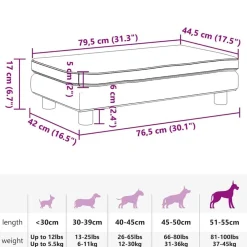 vidaXL Productos Para Mascotas-Cama de perros con extensión cuero sintético marrón 100x50x30cm