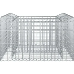 vidaXL Cama elevada de gavión Plateado 100 x 100 x 60 cm Discount