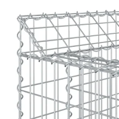 vidaXL Cama elevada de gavión Plateado 100 x 100 x 60 cm Discount