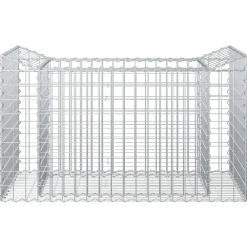 vidaXL Vallas De Jardín-Cama elevada de gavión Plateado 50 x 100 x 60 cm