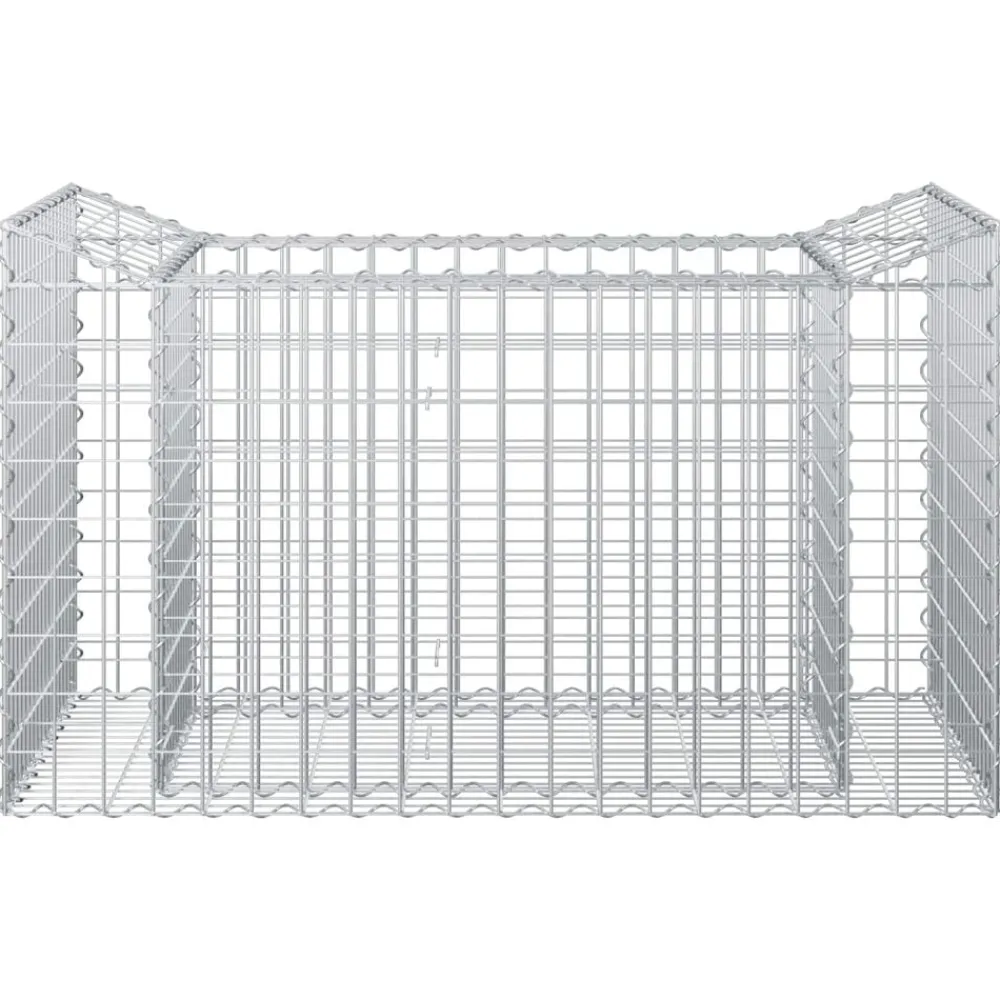 vidaXL Vallas De Jardín-Cama elevada de gavión Plateado 50 x 100 x 60 cm