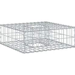 vidaXL Cama elevada de gavión Plateado 60 x 60 x 20 cm Hot