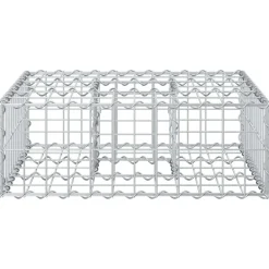 vidaXL Cama elevada de gavión Plateado 60 x 60 x 20 cm Hot